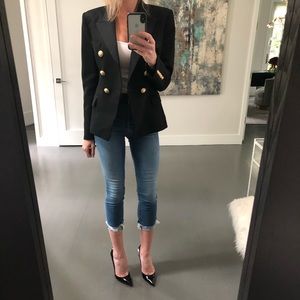 AUTH Balmain Wool Blazer jacket black sz L 42